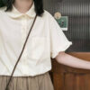 Milky Apricot Cute Shirt Kawaii Doll Collar