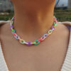 Necklace Chain Resin Acrylic Plastic Candy Color