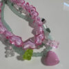 Necklace Collier Acrylic Chain Charming Bear Heart