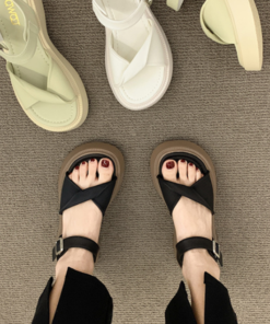 Open Sandals Summer Trend Thick Platform - Harajuku