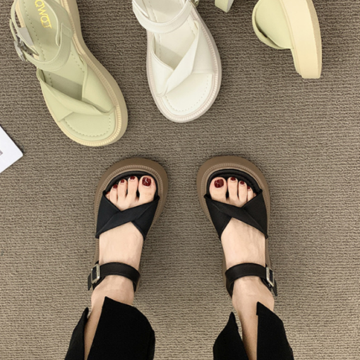 Open Sandals Summer Trend Thick Platform - Harajuku