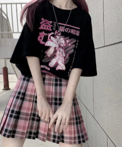 Plaid Mini Skirt Kawaii Japanese School Uniform - Harajuku