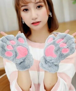Plush Cat Claws Gloves - Harajuku