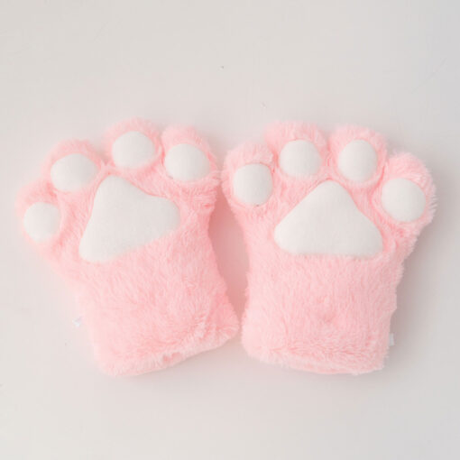 Plush Cat Paw Gloves Fluffy Cute Gloves