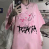 Punk Pastel Kawaii T-shirt Print I'm Ready To Protect Myself - Harajuku