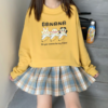 Soft Thin Yellow Sweatshirt Banana Sweater - Harajuku