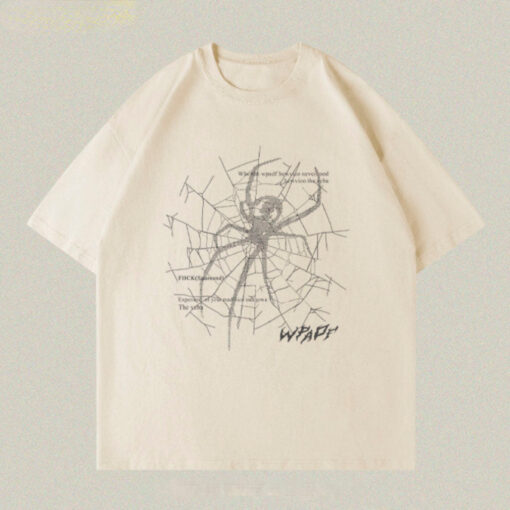 Summer Casual T-shirt  Harajuku Spider Print
