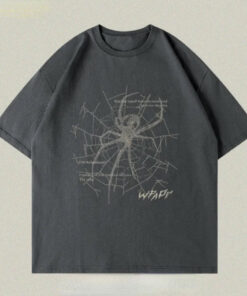 Summer Casual T-shirt  Harajuku Spider Print