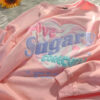 Sweatshirt Convex Letter Print Sweet Kawaii Pastel Colors - Harajuku