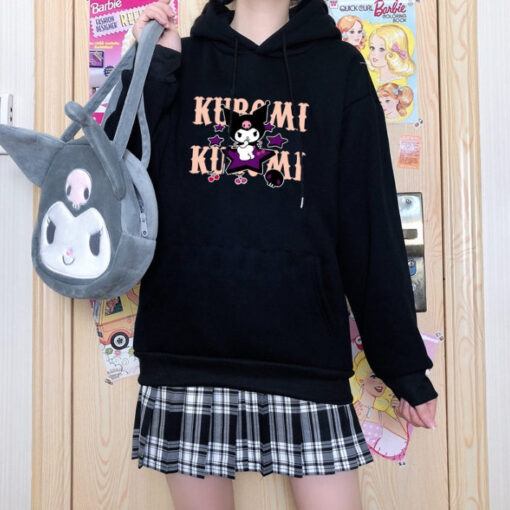 Sweatshirt Gothic Girl Kawaii Autumn Winter Kukuromi Print
