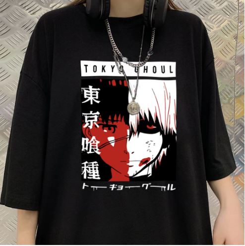 T-shirt Anime Tokyo Manga Funimation Kaneki Ken - Harajuku
