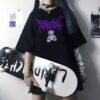 T-shirt Gothic Print Dark Matter Cute Bear - Harajuku