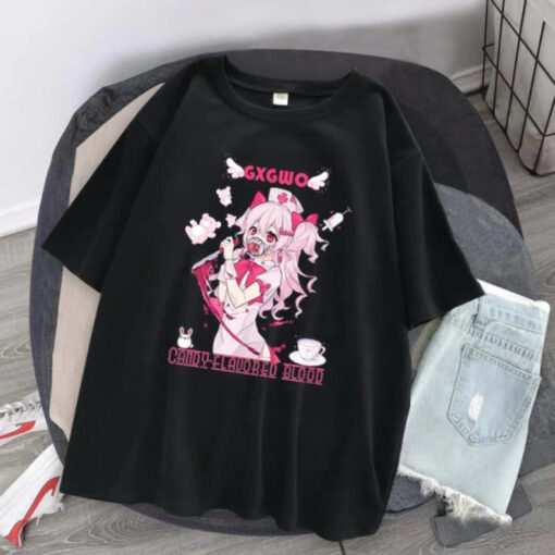 T-shirt Gothic Yami Kawaii Dark Japanese Punk - Harajuku