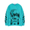 Turquoise Sweater Sweatshirt Gothic Print Yami Kawaii