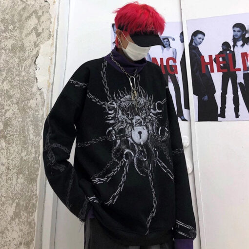 Turtleneck Sweater Gothic Punk - Harajuku