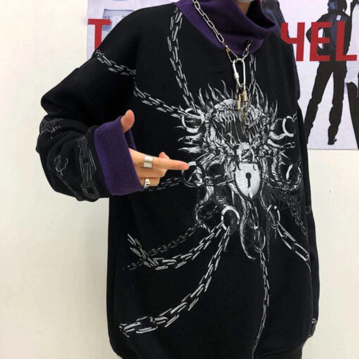 Turtleneck Sweater Gothic Punk - Harajuku