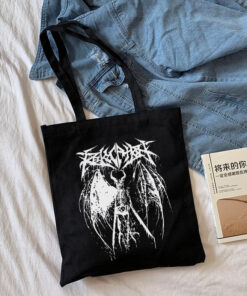 Ulzzang Canvas Shoulder Bag Dementor Harry Punk Style - Harajuku