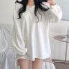 White Hoodie Solo Color Fall Modest Fashion