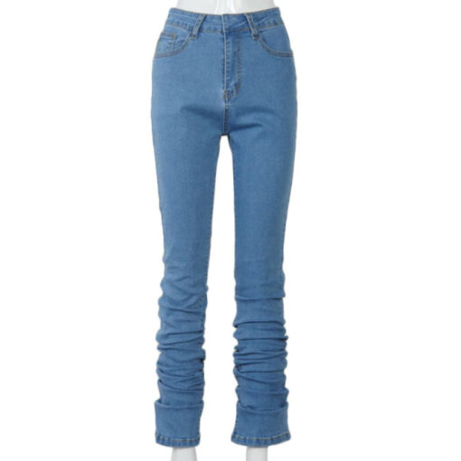Women's Skinny Flare Ruffle Jeans - Harajuku
