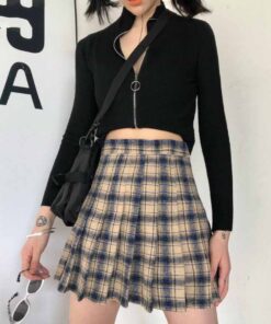 A Line Pleated Skirt Cell - Harajuku