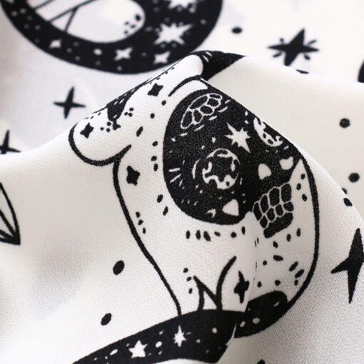 Aesthetic Shirt Gothic Print Cat - Harajuku