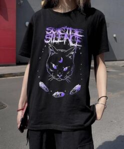 Anime T-shirt Aesthetic Magic Cat - Harajuku