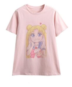 Anime T-shirt Baby Cake - Harajuku