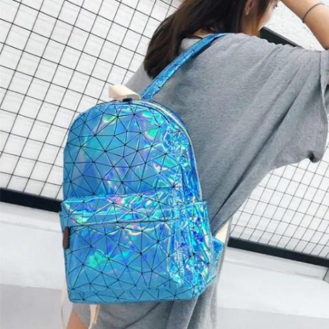 Backpack Hologram Teens College - Harajuku