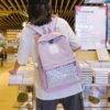 Backpack School Bag Transparent Pocket - Harajuku