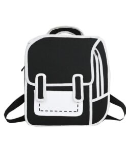 Black and White Backpack as Figure - Harajuku