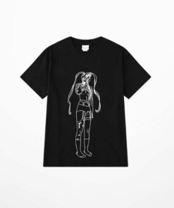 Black T-shirt Girl Ulzzang - Harajuku