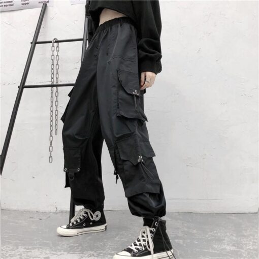 Black Trousers Ulzzang Pants - Harajuku
