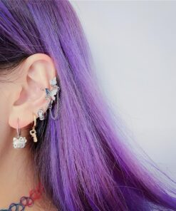 Butterfly Earrings Non Pierced - Harajuku