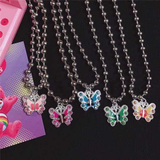 Butterfly Necklace Metal Chain Balls - Harajuku