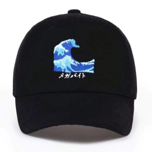 Cap Wave Embroidery - Harajuku