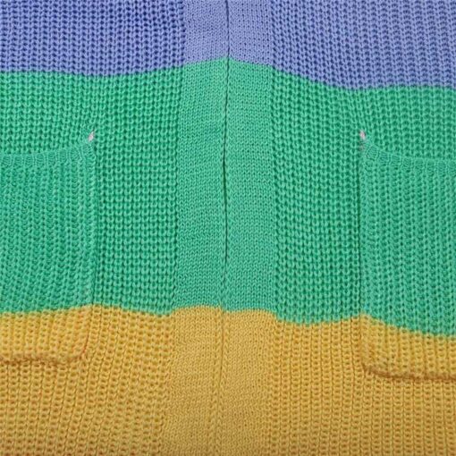 Cardigan Knitted Multicolor Long Sleeve - Harajuku