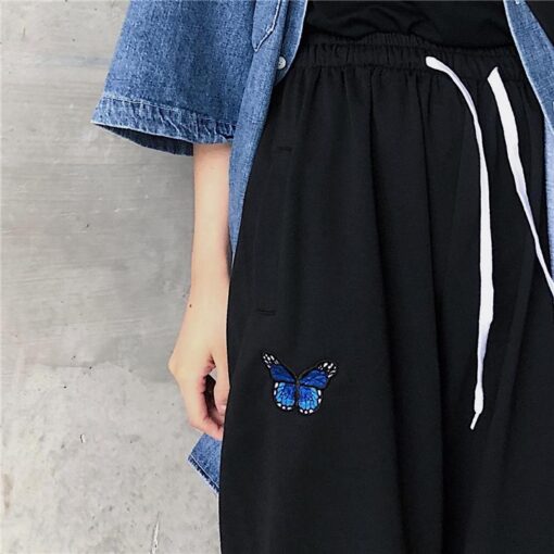 Casual Pants Butterfly Print 20s - Harajuku