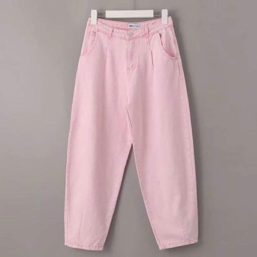 Fashion Pink Boyfriend Jeans - Harajuku