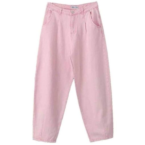 Fashion Pink Boyfriend Jeans - Harajuku