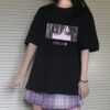 Gothic Anime Cotton T-shirt Ulzzang - Harajuku