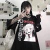 Gothic Punk Cotton Tshirt Anime - Harajuku