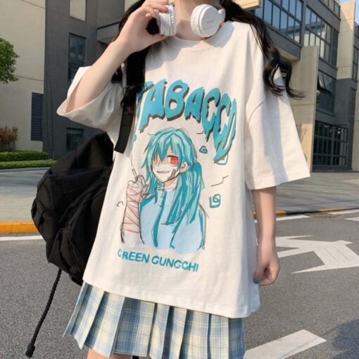 Japanese Kawaii T-shirt Summer Anime - Harajuku