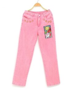 Pink Blue eGirl Jeans - Harajuku