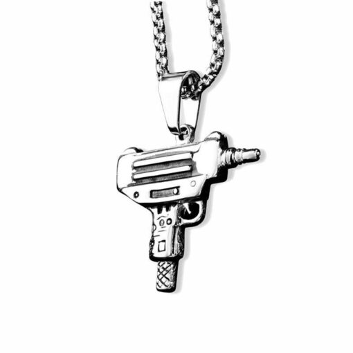 Pistol Metal Chain Necklace - Harajuku