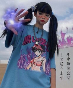 Summer T-shirt Anime Graphics Tiktok - Harajuku