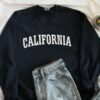 Sweatshirt Print California Unisex Grunge Style - Harajuku