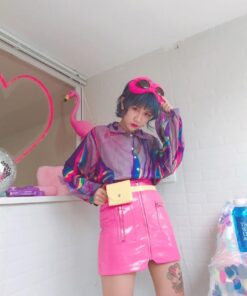 Violet Rainbow Gradient Shirt - Harajuku